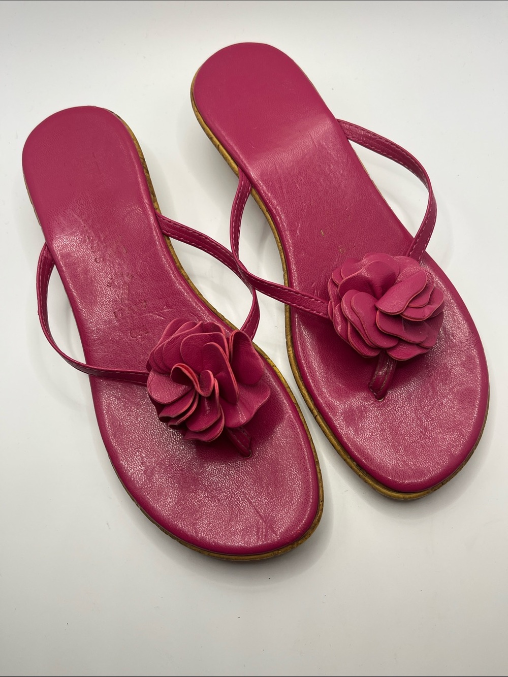 Italian Shoemakers Fuchsia Floral Toe-Post Sandals